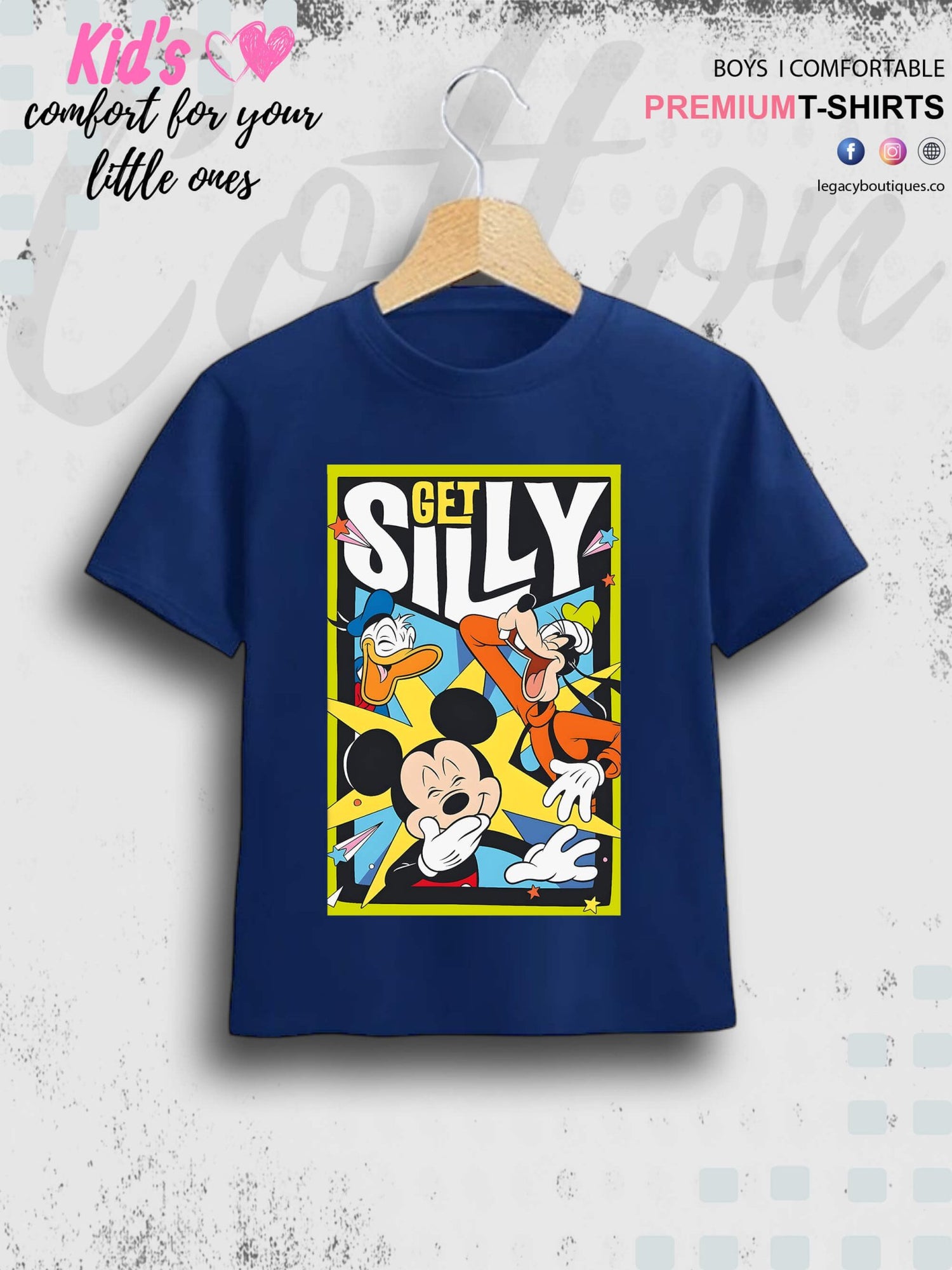 Get Silly With Mickey Printed Boys Summer Time Casual T-Shirt In Cheapest Price Only In Dhaka Legacy Boutiques Legacy Boutiques