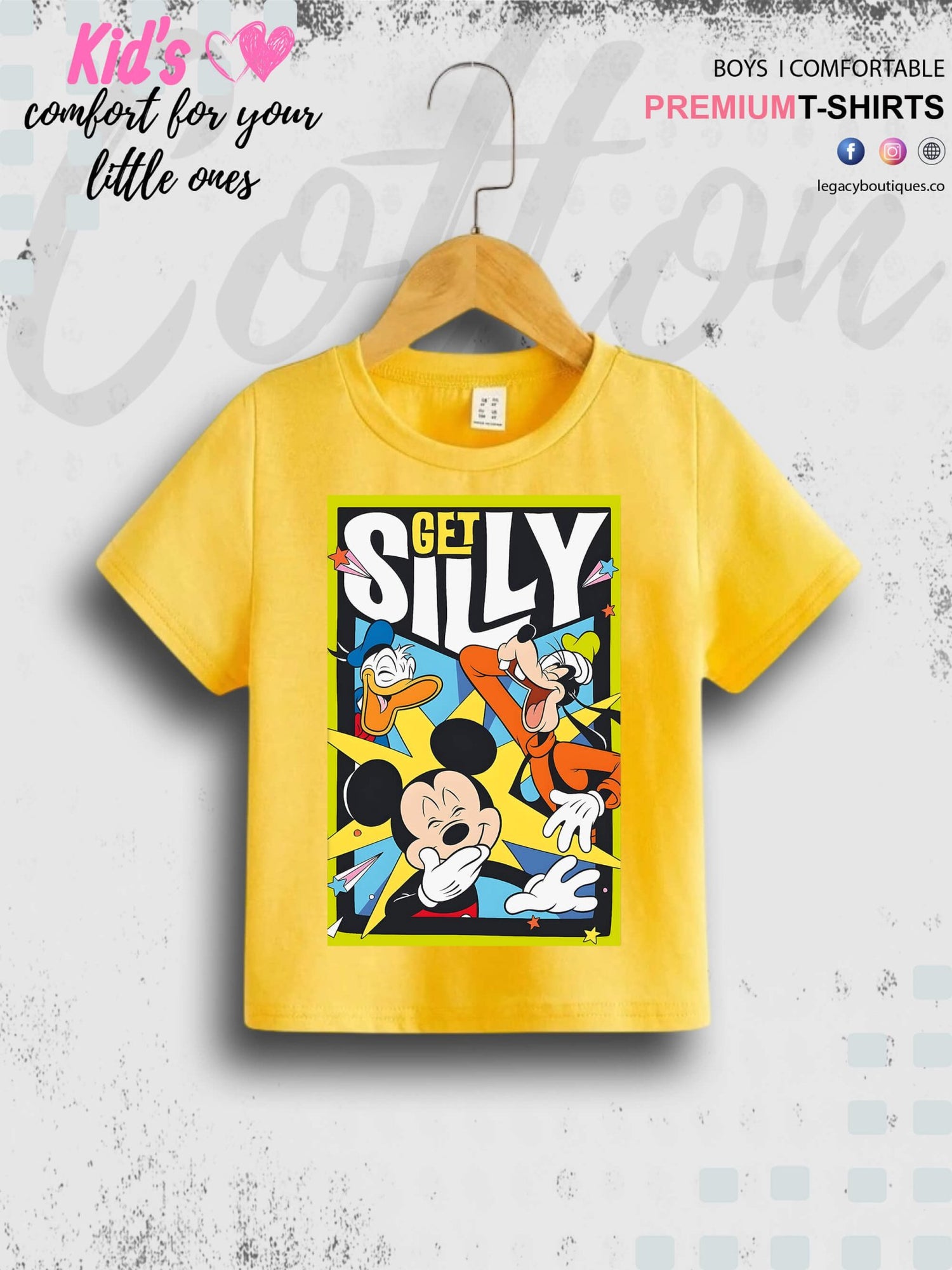 Get Silly With Mickey Printed Boys Summer Time Casual T-Shirt In Cheapest Price Only In Dhaka Legacy Boutiques Legacy Boutiques