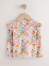 Girls Meadow Garden Floral Top with Ruffle Sleeves & Lettuce Edge Legacy Boutiques Legacy Boutiques