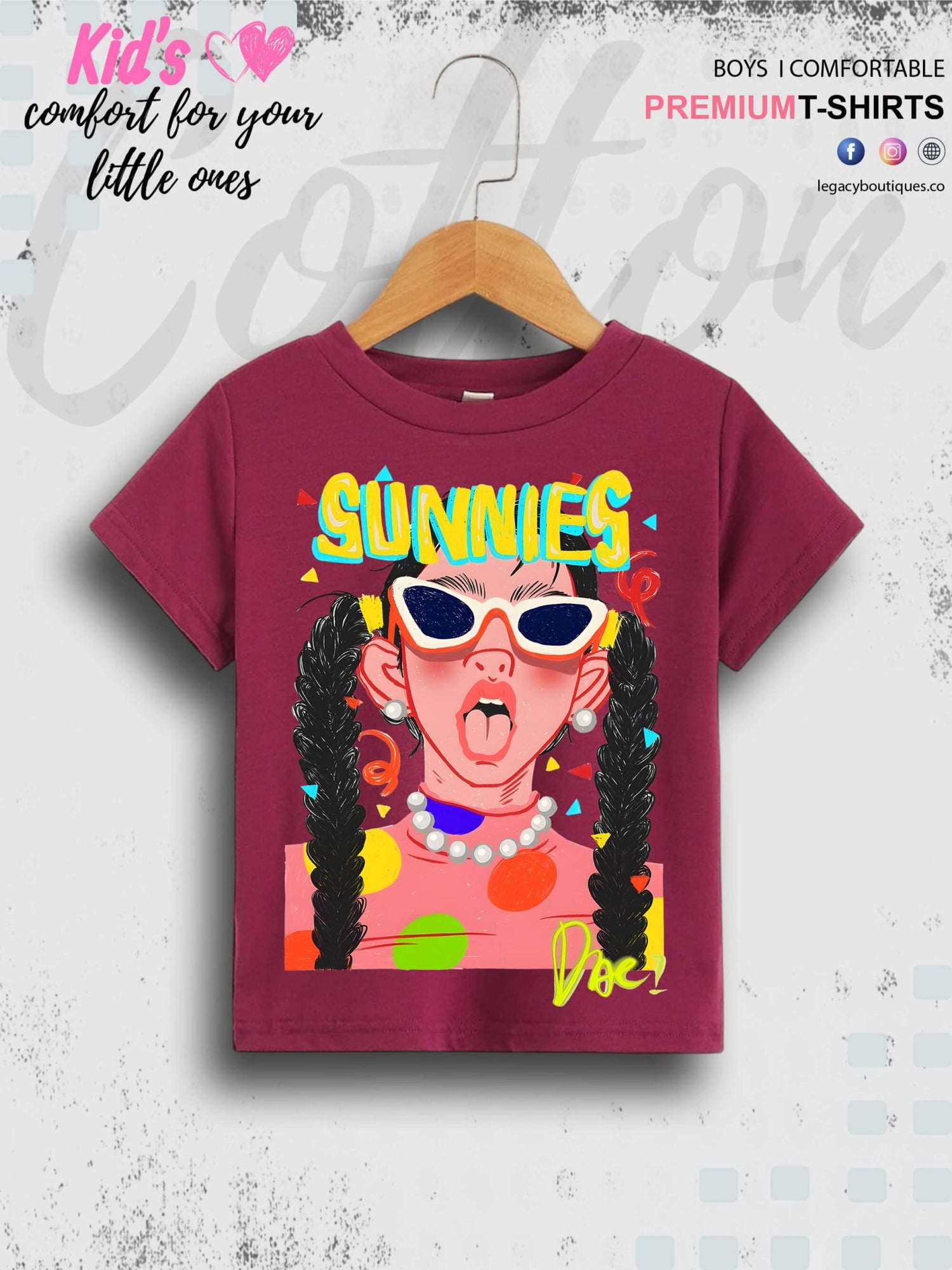 Girls Pink Cotton Toddler Printed 1 To 11 Year Girls T-Shirt In Lowest Price Only In Dhaka Legacy Boutiques Legacy Boutiques