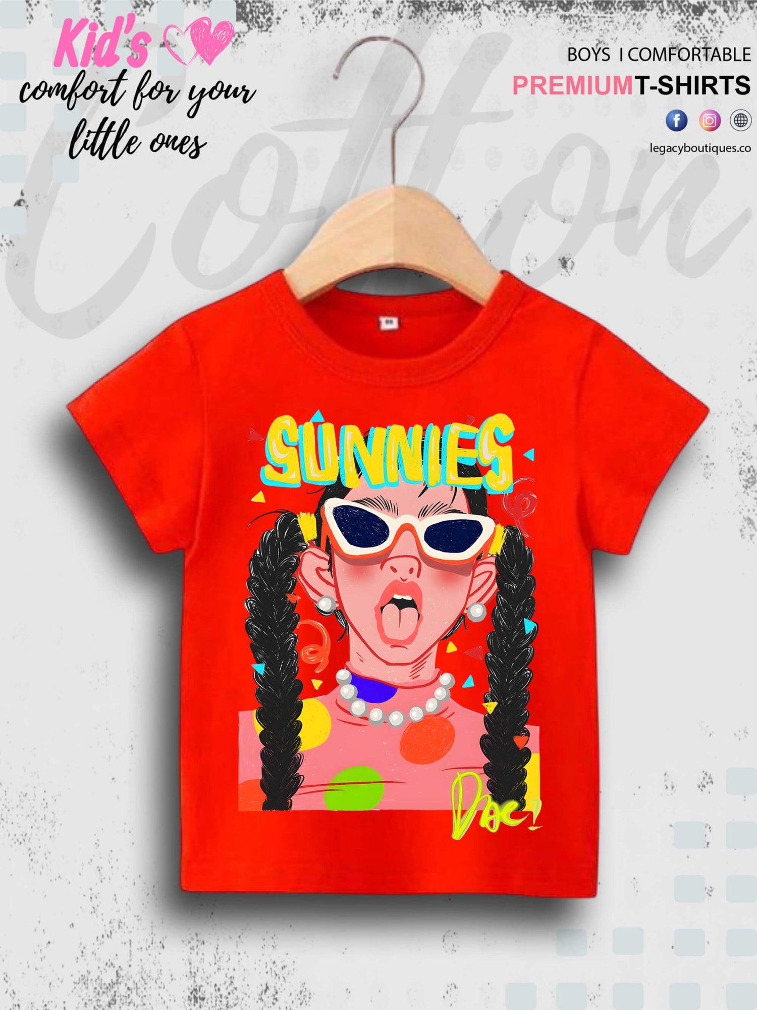 Girls Pink Cotton Toddler Printed 1 To 11 Year Girls T-Shirt In Lowest Price Only In Dhaka Legacy Boutiques Legacy Boutiques