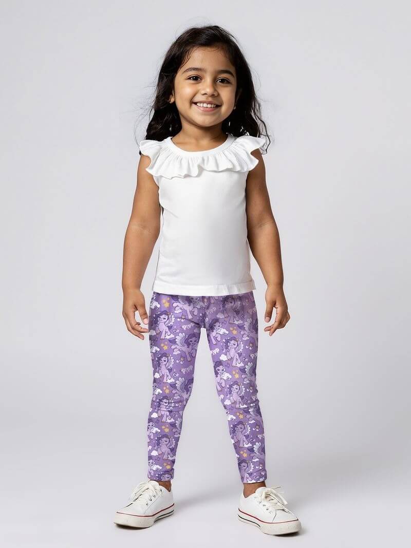 Girls Princess Pipp Petals Purple Leggings - My Little Pony Inspired Activewear Legacy Boutiques Legacy Boutiques