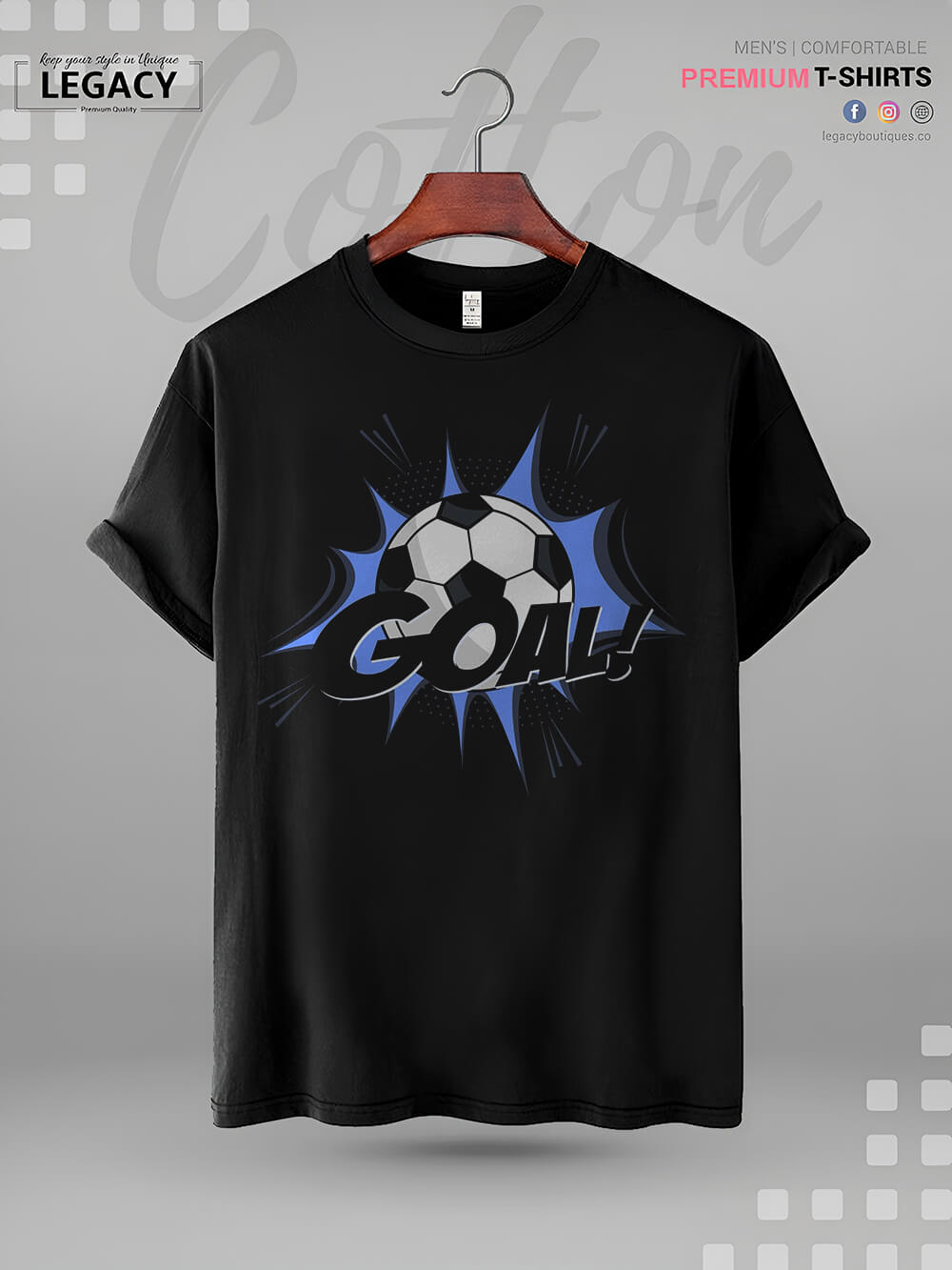 Goal Print Great Quality Mens TShirt In Lowest Price In Dhaka Legacy Boutiques Legacy Boutiques