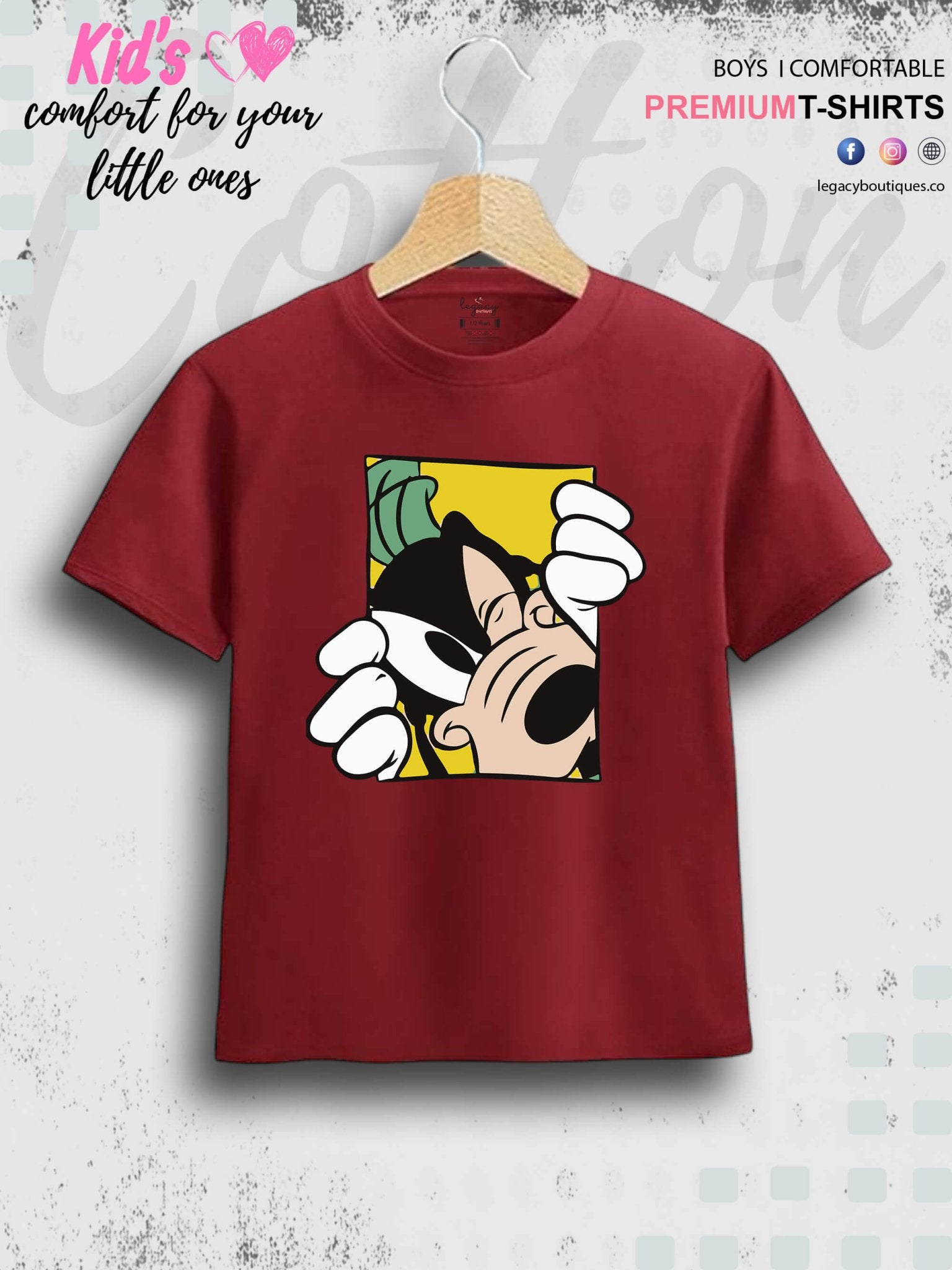 Goofy Dog 1 To 11 Year Boys T-Shirt In Cheapest Price Only In Dhaka Legacy Boutiques Legacy Boutiques