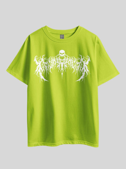 GOTHIC LETTER &amp; SKULL" Printed Drop Shoulder T-shirt Legacy Boutiques Bangladesh Legacy Boutiques Legacy Boutiques
