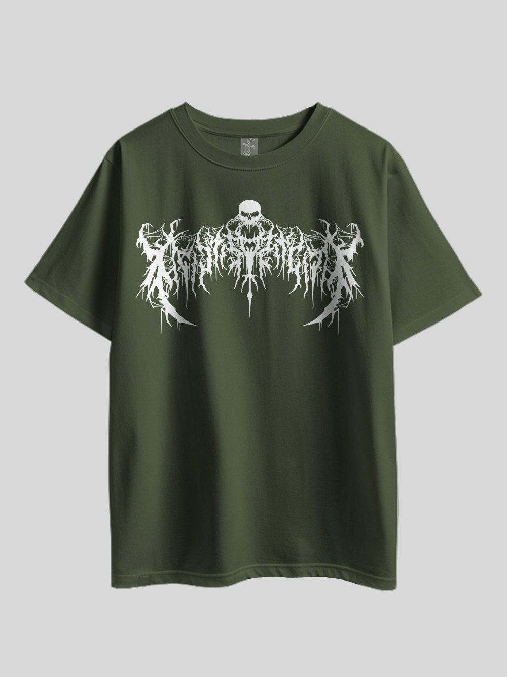 GOTHIC LETTER &amp; SKULL" Printed Drop Shoulder T-shirt Legacy Boutiques Bangladesh Legacy Boutiques Legacy Boutiques