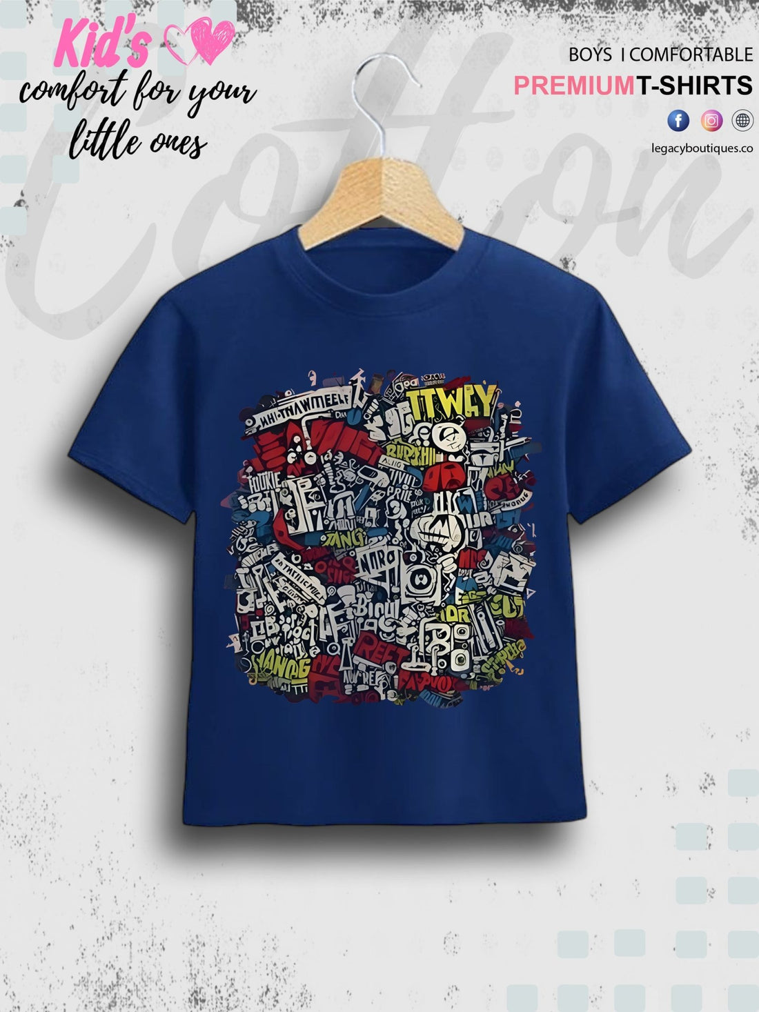 Graffiti Art Print Boys &amp; Kids T-Shirt Legacy Boutiques Legacy Boutiques