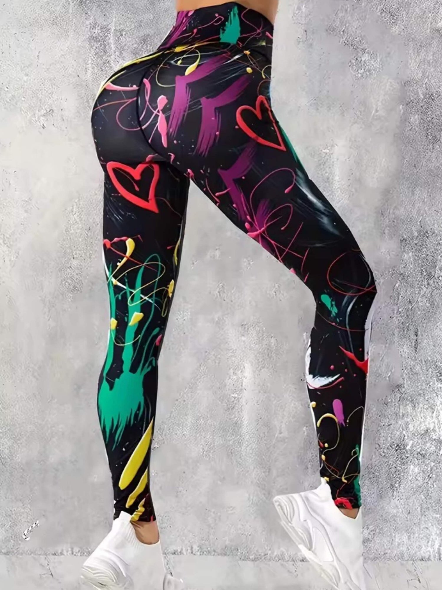 Graffiti Printed Tiles Leggings Legacy Boutiques Legacy Boutiques