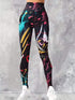 Graffiti Printed Tiles Leggings Legacy Boutiques Legacy Boutiques