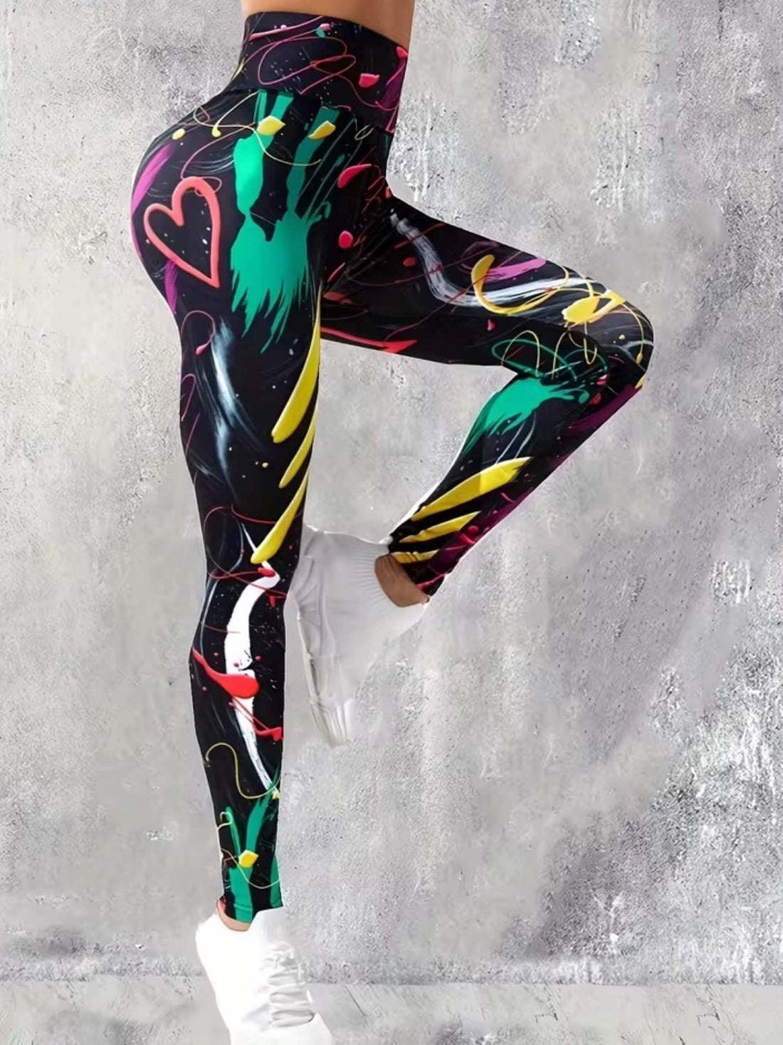 Graffiti Printed Tiles Leggings Legacy Boutiques Legacy Boutiques