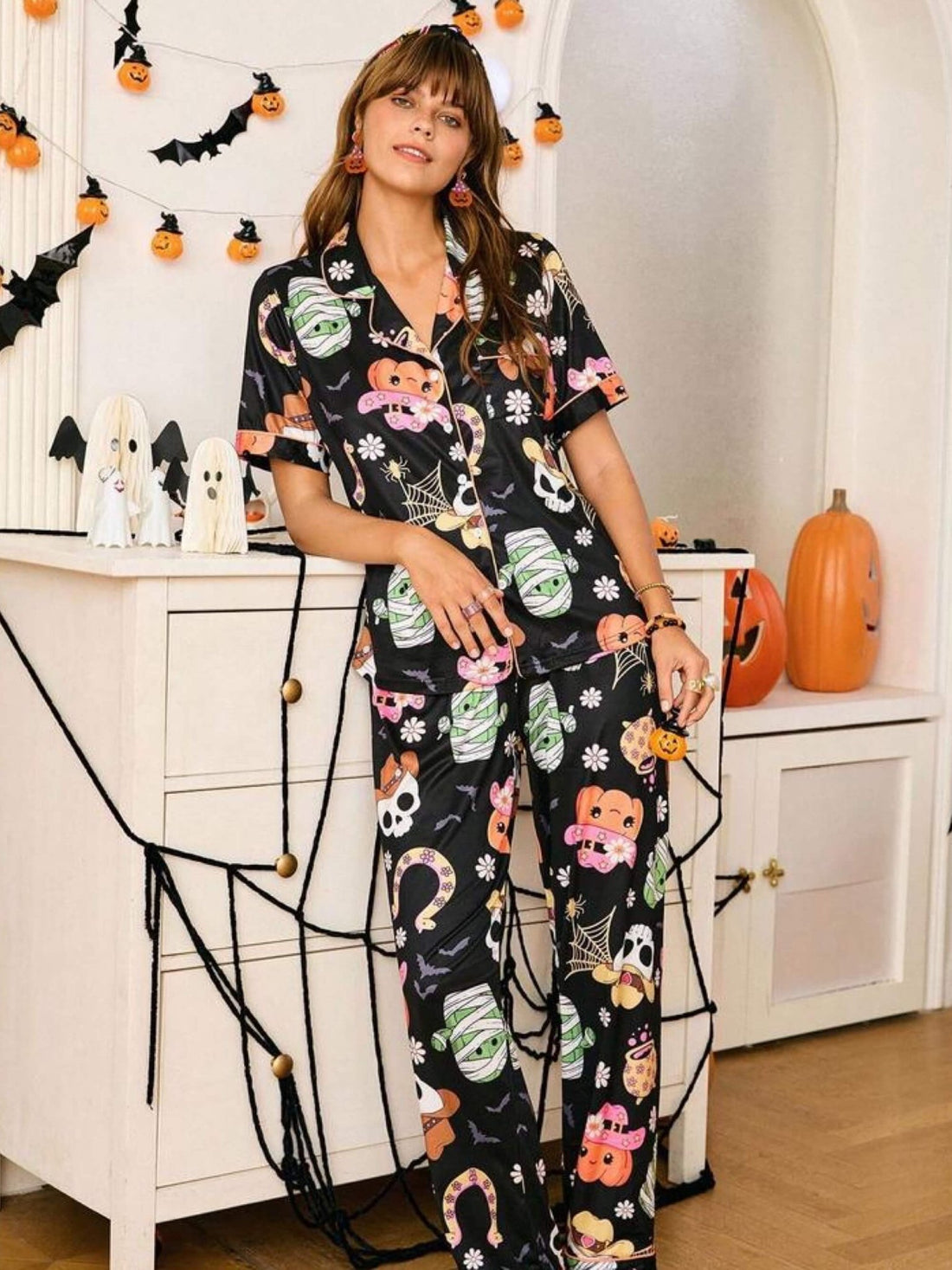 Half Sleeve Luxury Nighty Set Legacy Boutiques Legacy Boutiques