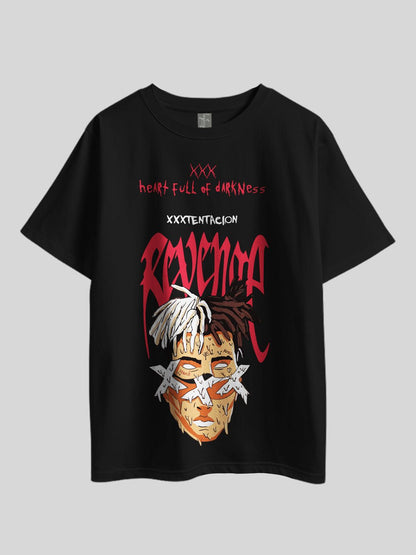 Heart Full Of Darkness (XXXTENTACTION REVENGE)" Graphic Printed Drop Shoulder T-shirt Legacy Boutiques Dhaka Legacy Boutiques Legacy Boutiques