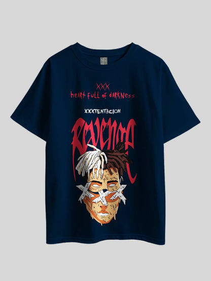 Heart Full Of Darkness (XXXTENTACTION REVENGE)" Graphic Printed Drop Shoulder T-shirt Legacy Boutiques Dhaka Legacy Boutiques Legacy Boutiques