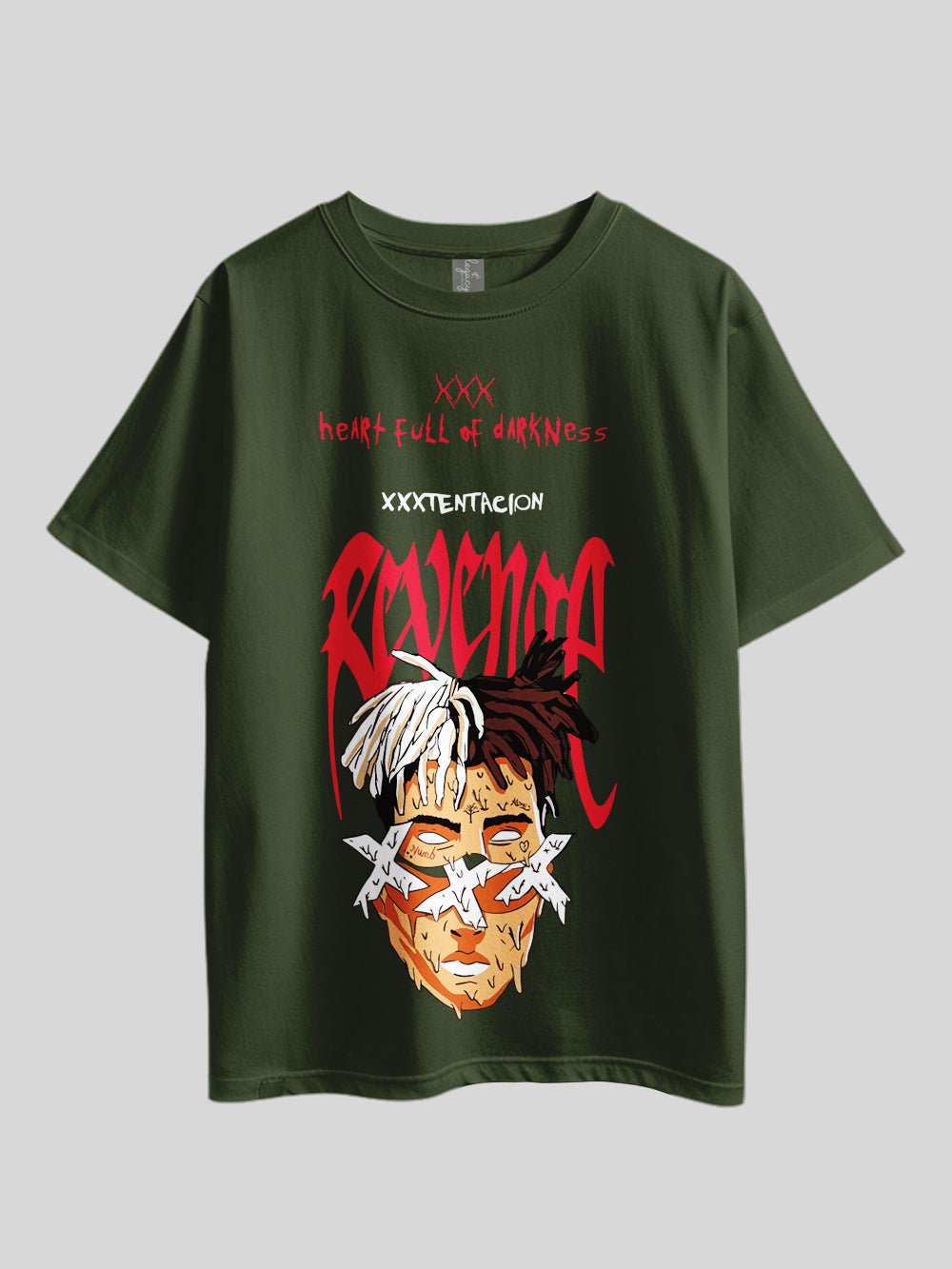 Heart Full Of Darkness (XXXTENTACTION REVENGE)" Graphic Printed Drop Shoulder T-shirt Legacy Boutiques Dhaka Legacy Boutiques Legacy Boutiques