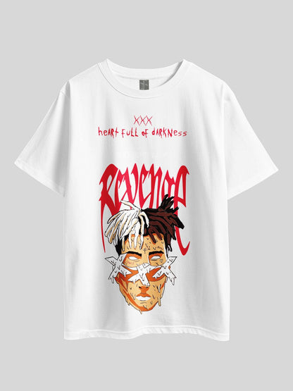Heart Full Of Darkness (XXXTENTACTION REVENGE)" Graphic Printed Drop Shoulder T-shirt Legacy Boutiques Dhaka Legacy Boutiques Legacy Boutiques