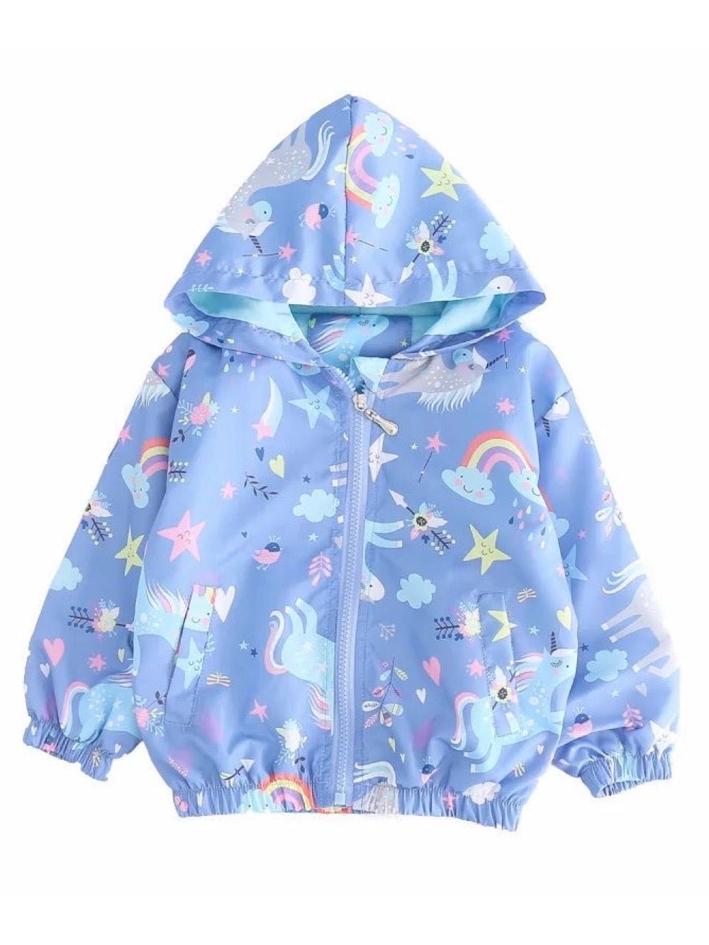 Hot sale kids long sleeve zipper cartoon pattern print windproof jacket toddler baby girl quality custom waterproof fabric coat Legacy Boutiques Legacy Boutiques