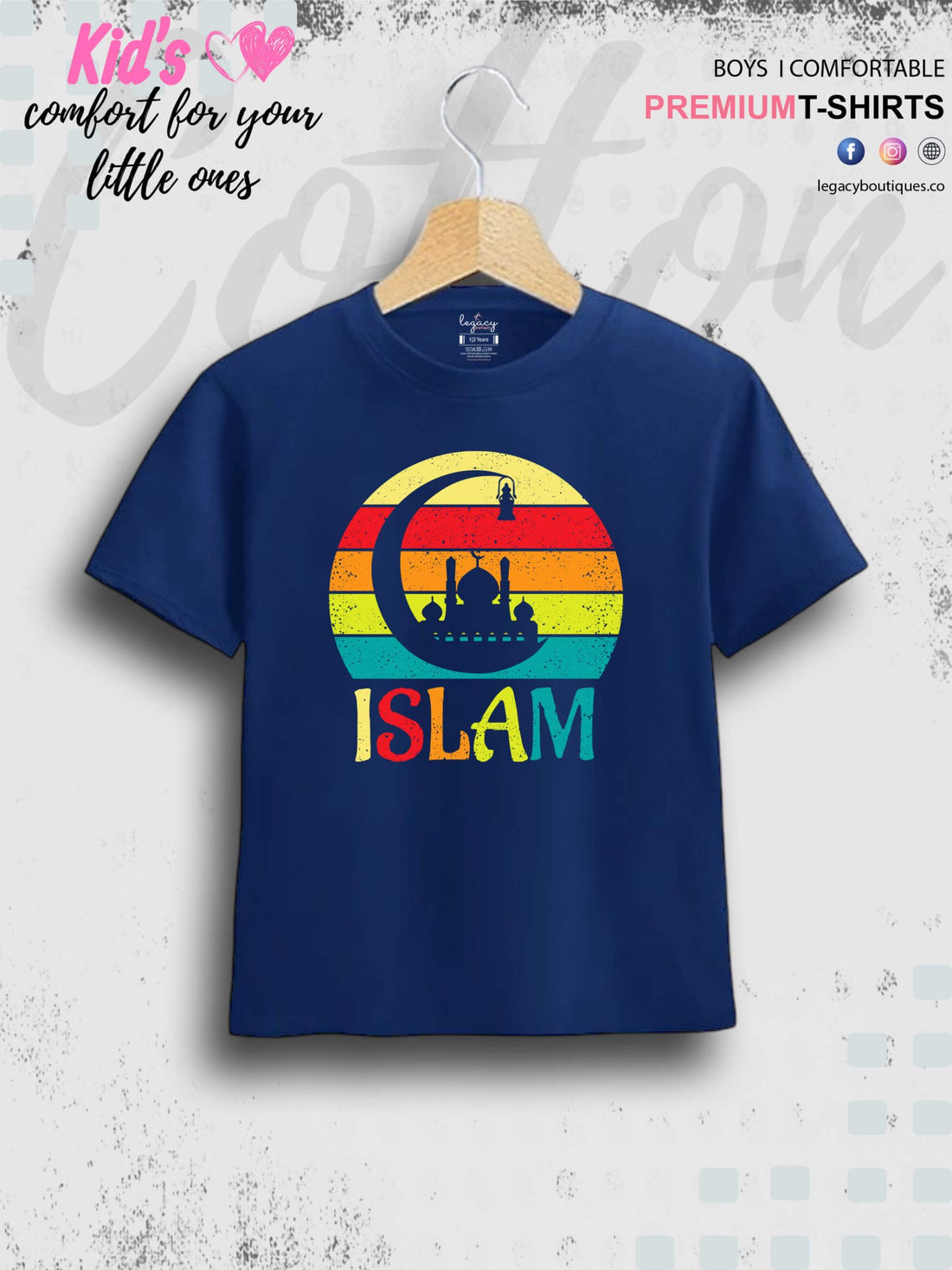 Islam Is Peace Printed Casual 1 To 11 Years Kids Boys Islamic T-Shirt In Lowest Price Only In Dhaka Legacy Boutiques Legacy Boutiques