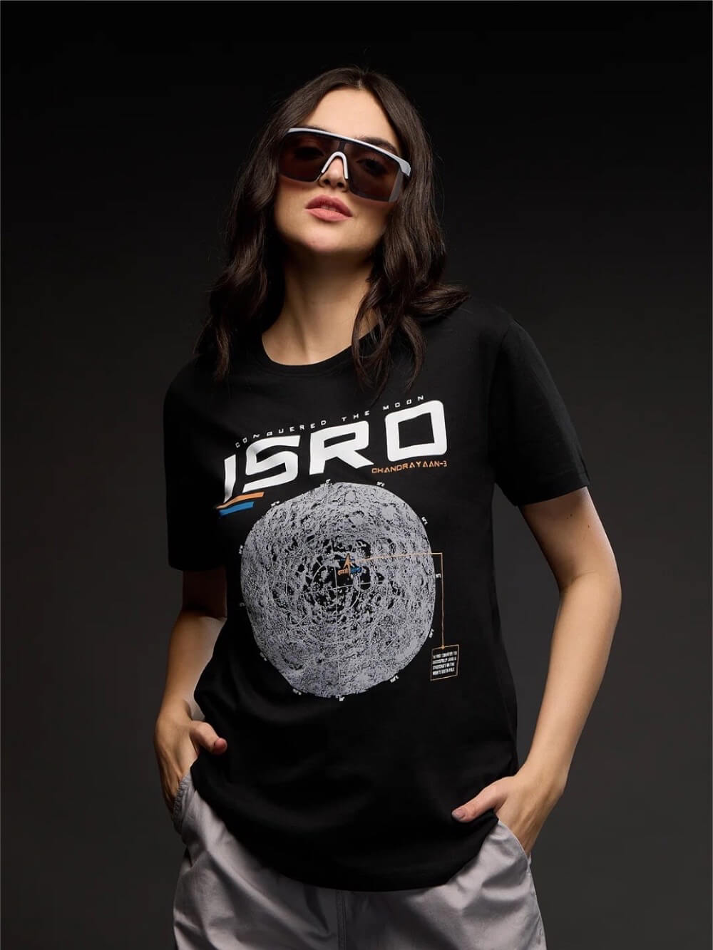 Isro Space Luna Mission Printed Low Price High Quality Womens Drop Shoulder T shirt Legacy Boutiques Dhaka Legacy Boutiques Legacy Boutiques