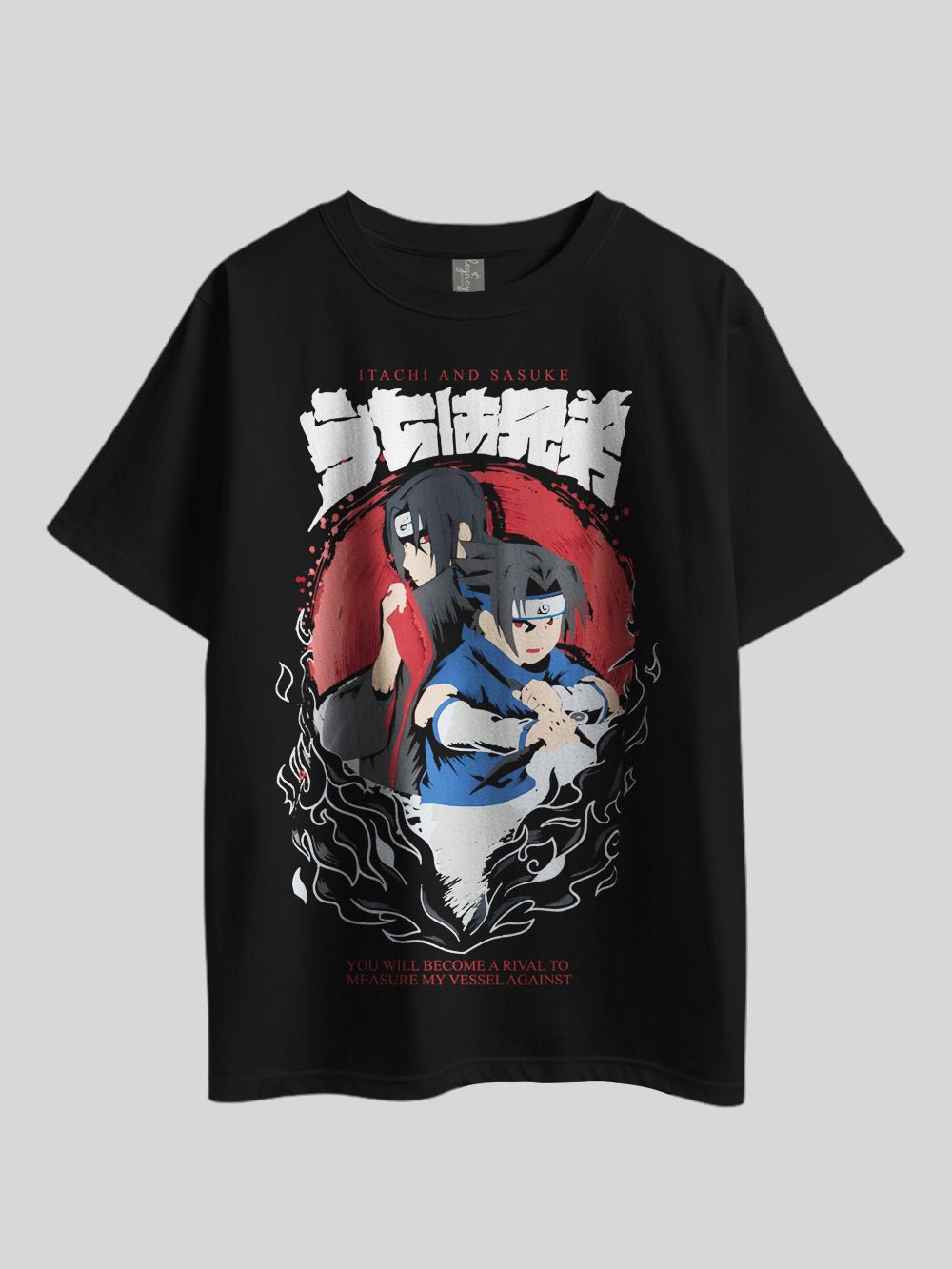 "ITACHI AND SASUKE: NARUTO" Printed Drop Shoulder T-shirt Legacy Boutiques Dhaka Legacy Boutiques Legacy Boutiques