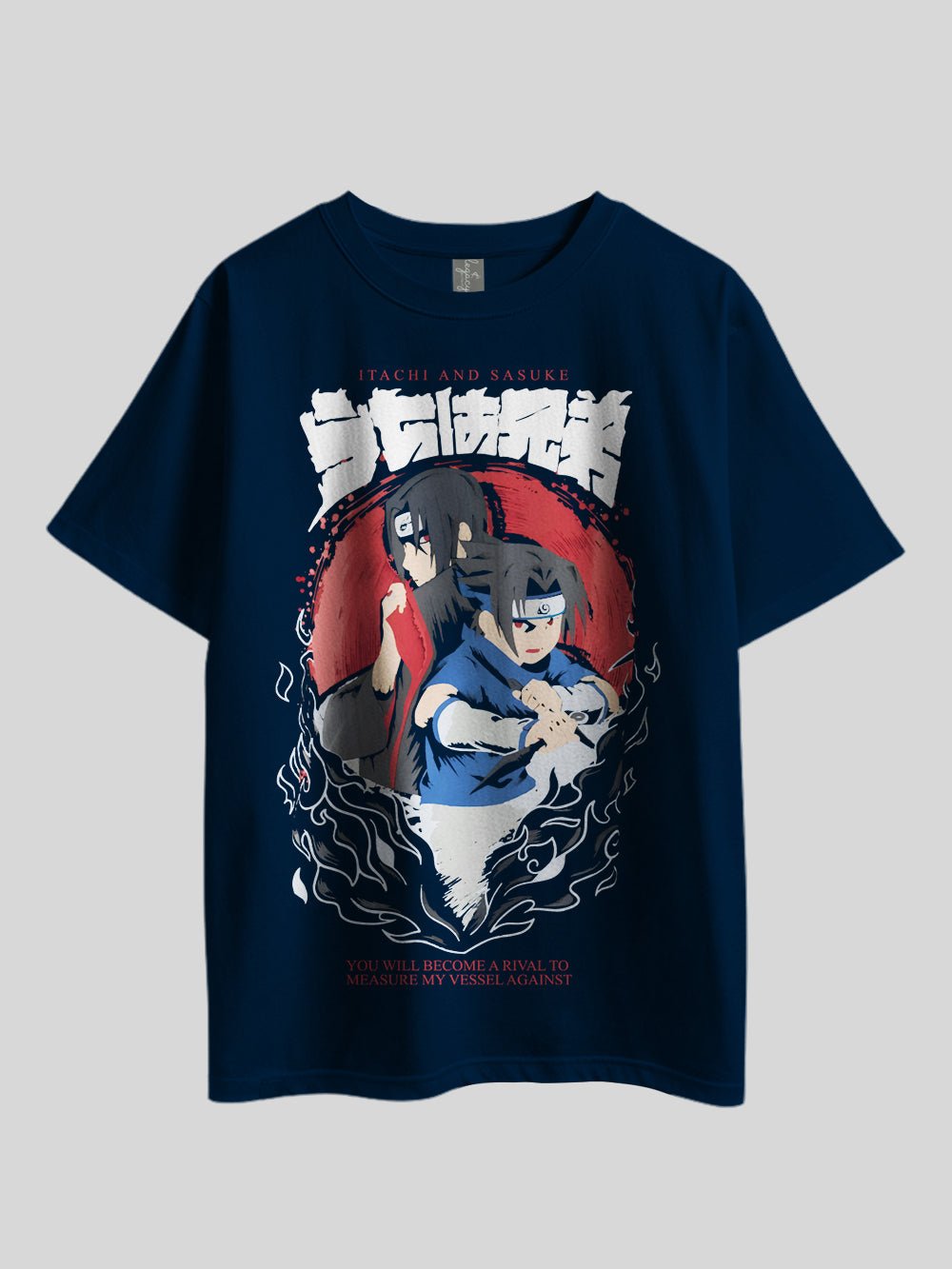 "ITACHI AND SASUKE: NARUTO" Printed Drop Shoulder T-shirt Legacy Boutiques Dhaka Legacy Boutiques Legacy Boutiques