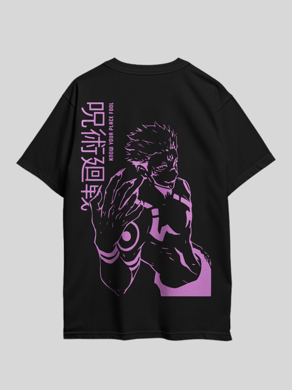 JUJUTSU KAISEN KNOW YOUR PLACE FOOL Anime Theme Graphic Printed Drop Shoulder T-shirt Legacy Boutiques Dhaka Legacy Boutiques Legacy Boutiques