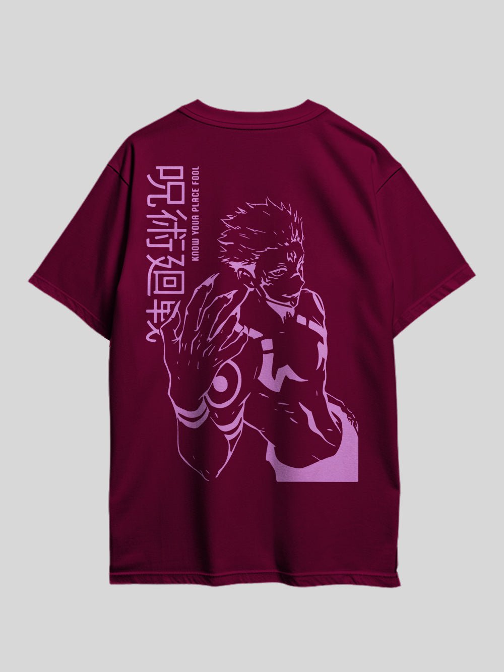 JUJUTSU KAISEN KNOW YOUR PLACE FOOL Anime Theme Graphic Printed Drop Shoulder T-shirt Legacy Boutiques Dhaka Legacy Boutiques Legacy Boutiques