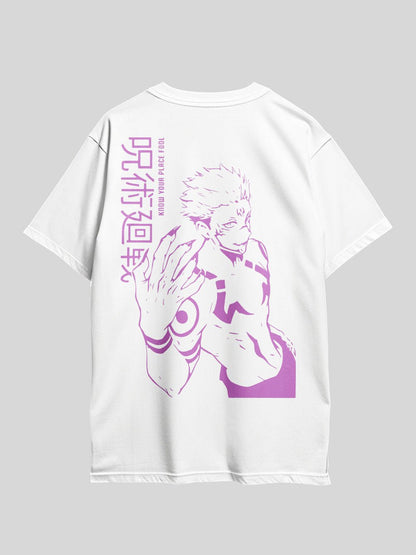 JUJUTSU KAISEN KNOW YOUR PLACE FOOL Anime Theme Graphic Printed Drop Shoulder T-shirt Legacy Boutiques Dhaka Legacy Boutiques Legacy Boutiques