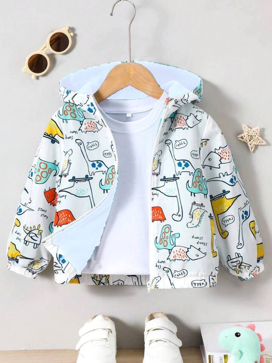 Kids cartoon dinosaur print jacket Legacy Boutiques Legacy Boutiques