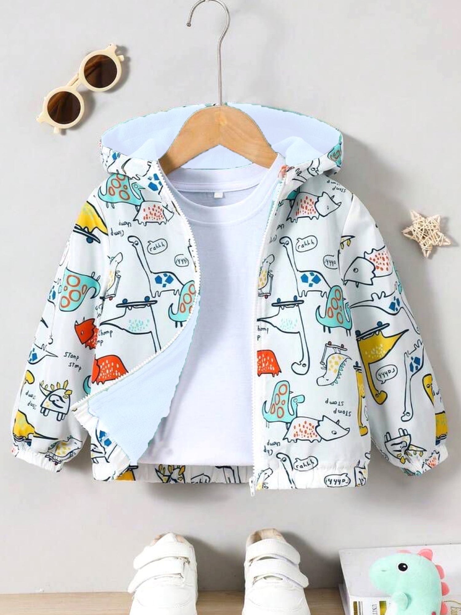 Kids cartoon dinosaur print jacket Legacy Boutiques Legacy Boutiques