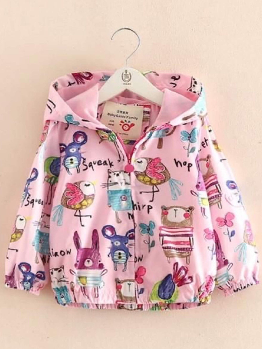 Kids cartoon print hooded zipper jacket Legacy Boutiques Legacy Boutiques