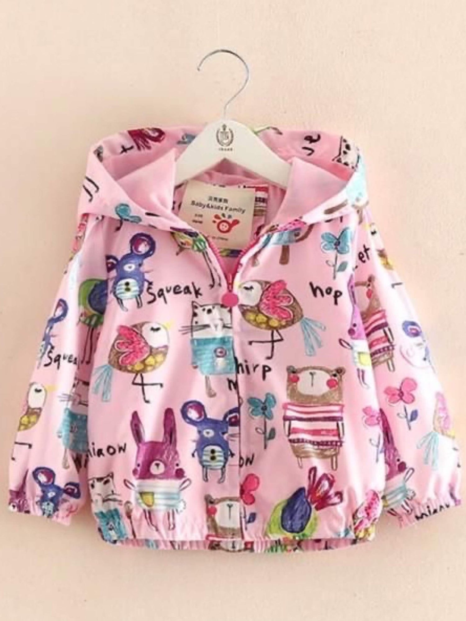 Kids cartoon print hooded zipper jacket Legacy Boutiques Legacy Boutiques