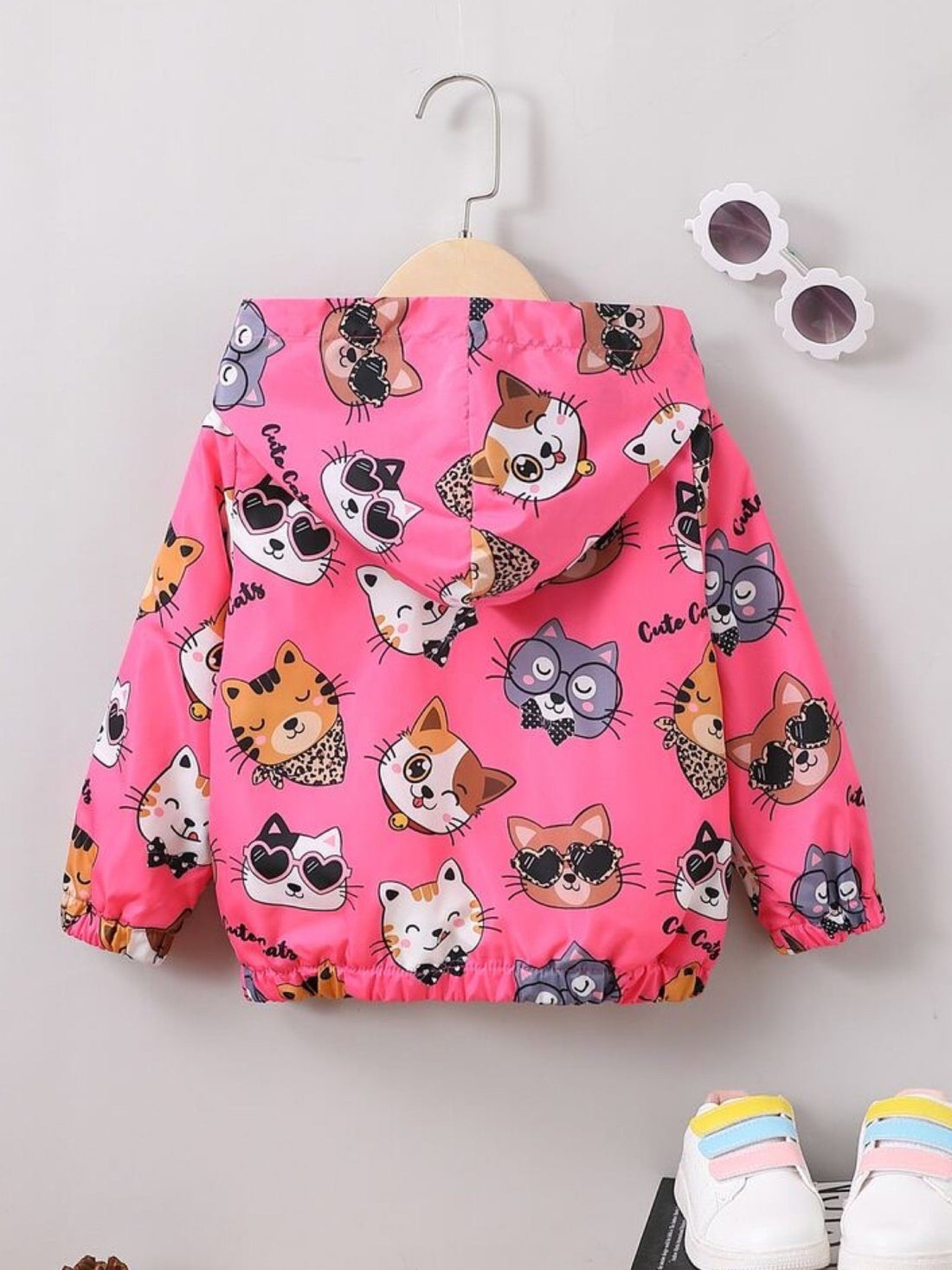 kids Cute Cat printed zipper jacket Legacy Boutiques Legacy Boutiques