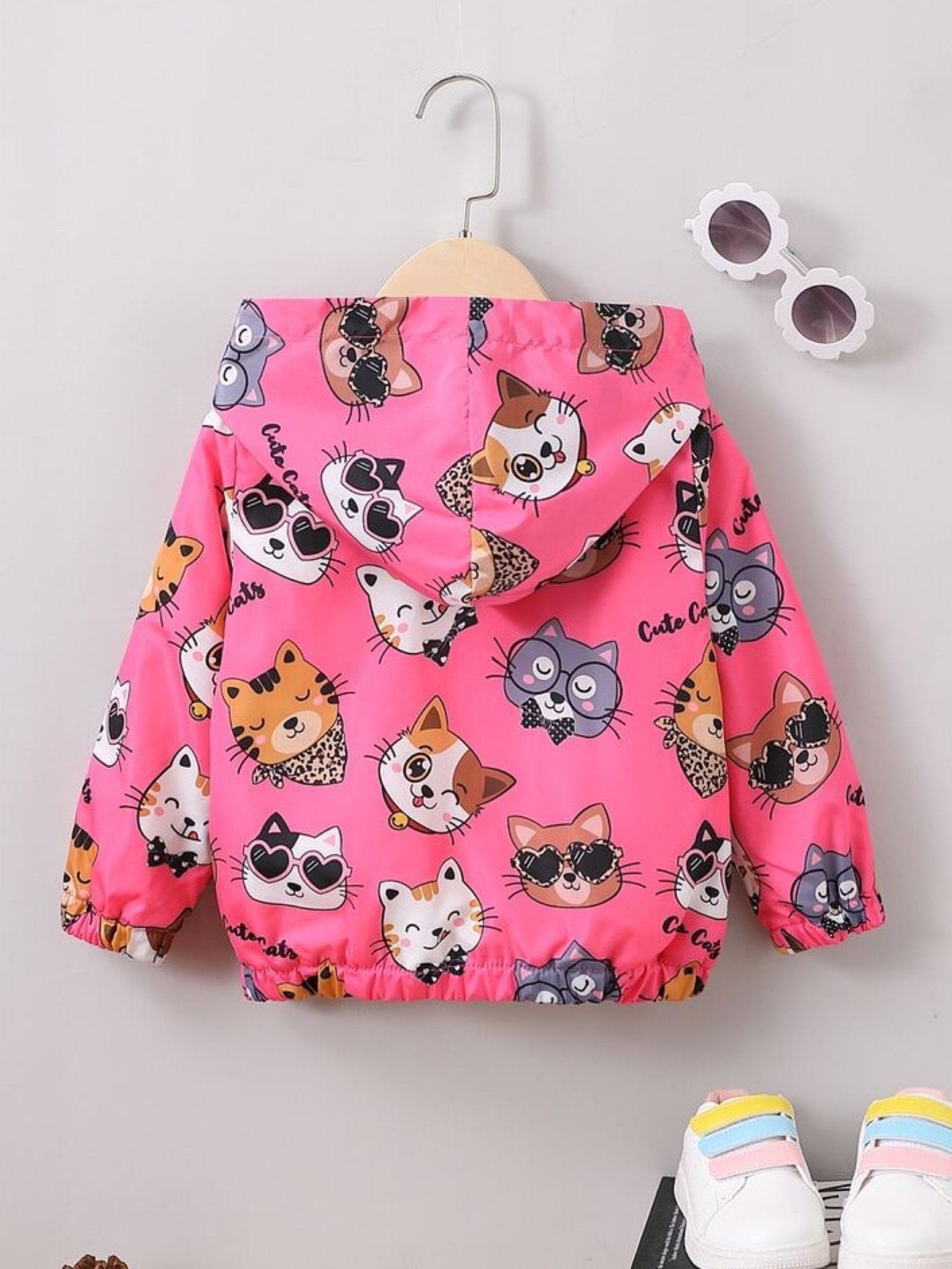 kids Cute Cat printed zipper jacket Legacy Boutiques Legacy Boutiques