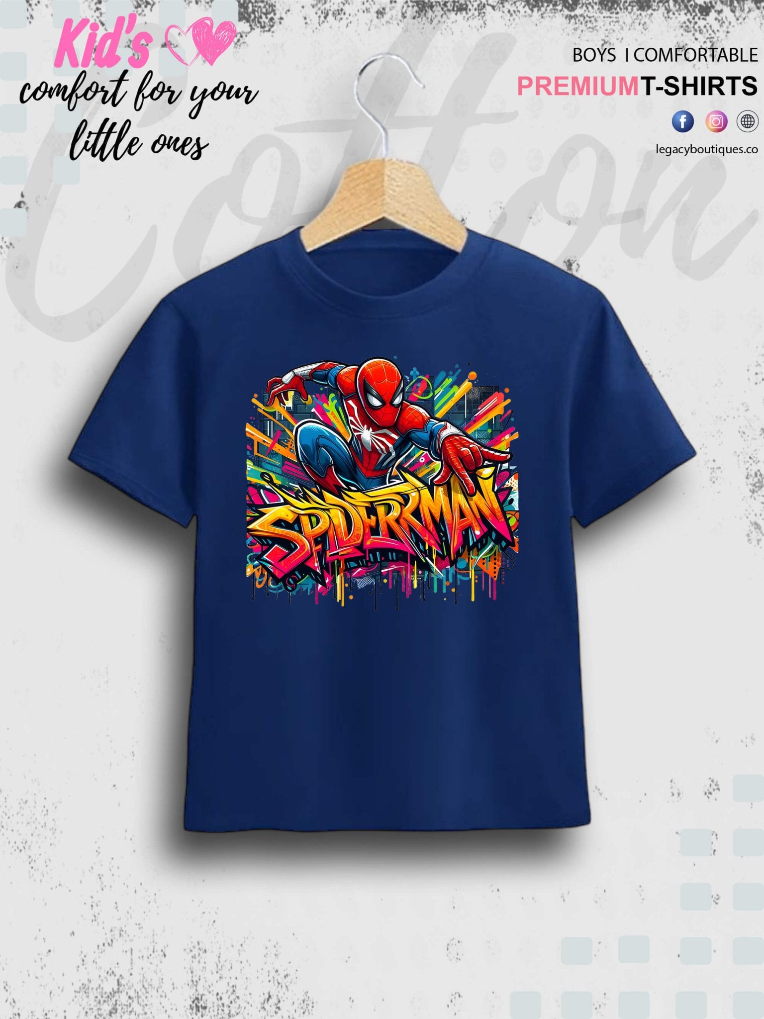 Kids Favorite Friendly Spiderman Casual T-Shirt In Cheapest Price Only In Dhaka Legacy Boutiques Legacy Boutiques