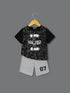 Kids Good Vibes Speckle Print T-Shirt and Grey Varsity Shorts Set Legacy Boutiques Legacy Boutiques