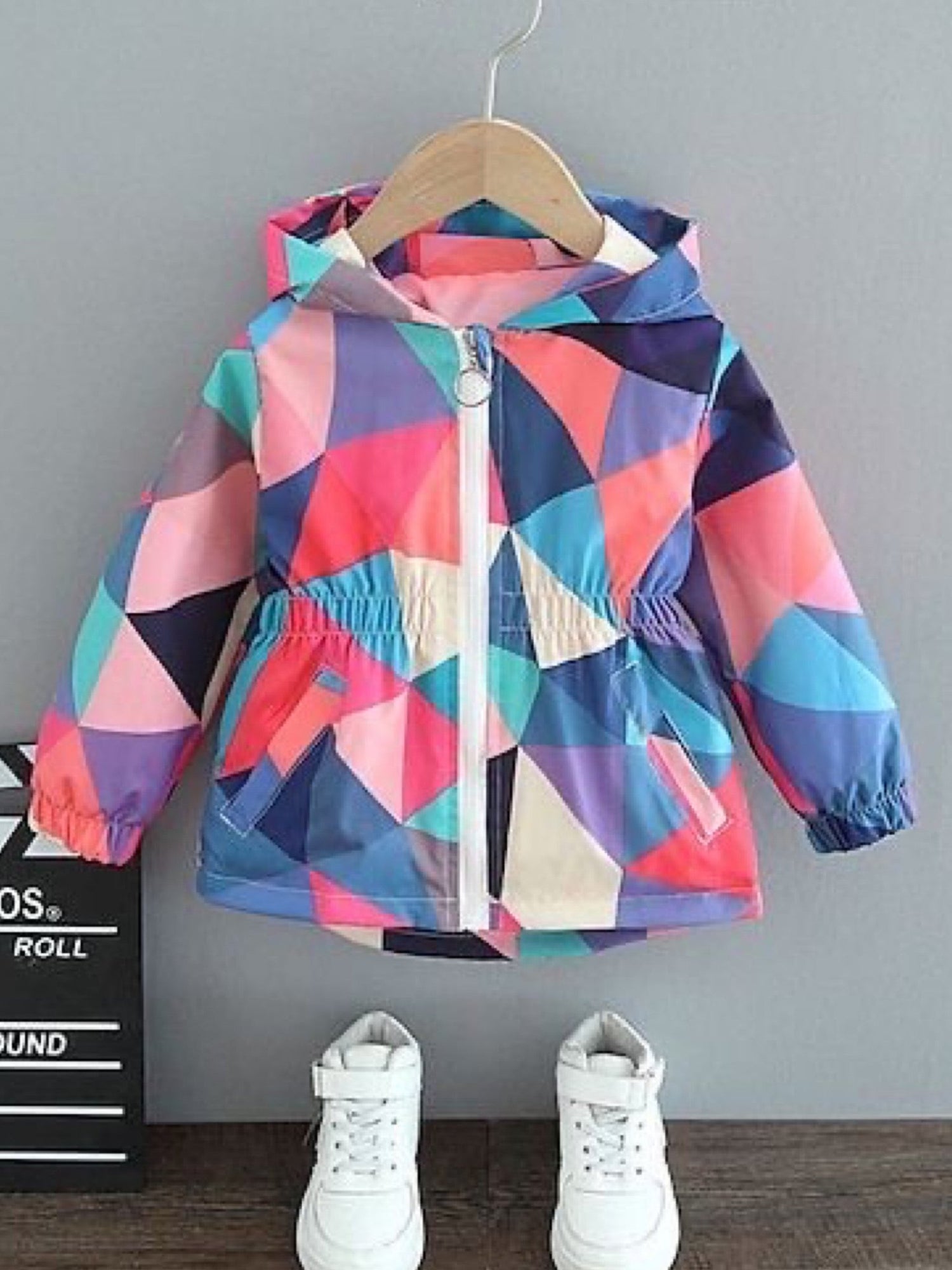 Kids hooded jacket multicolored geometric pattern Legacy Boutiques Legacy Boutiques