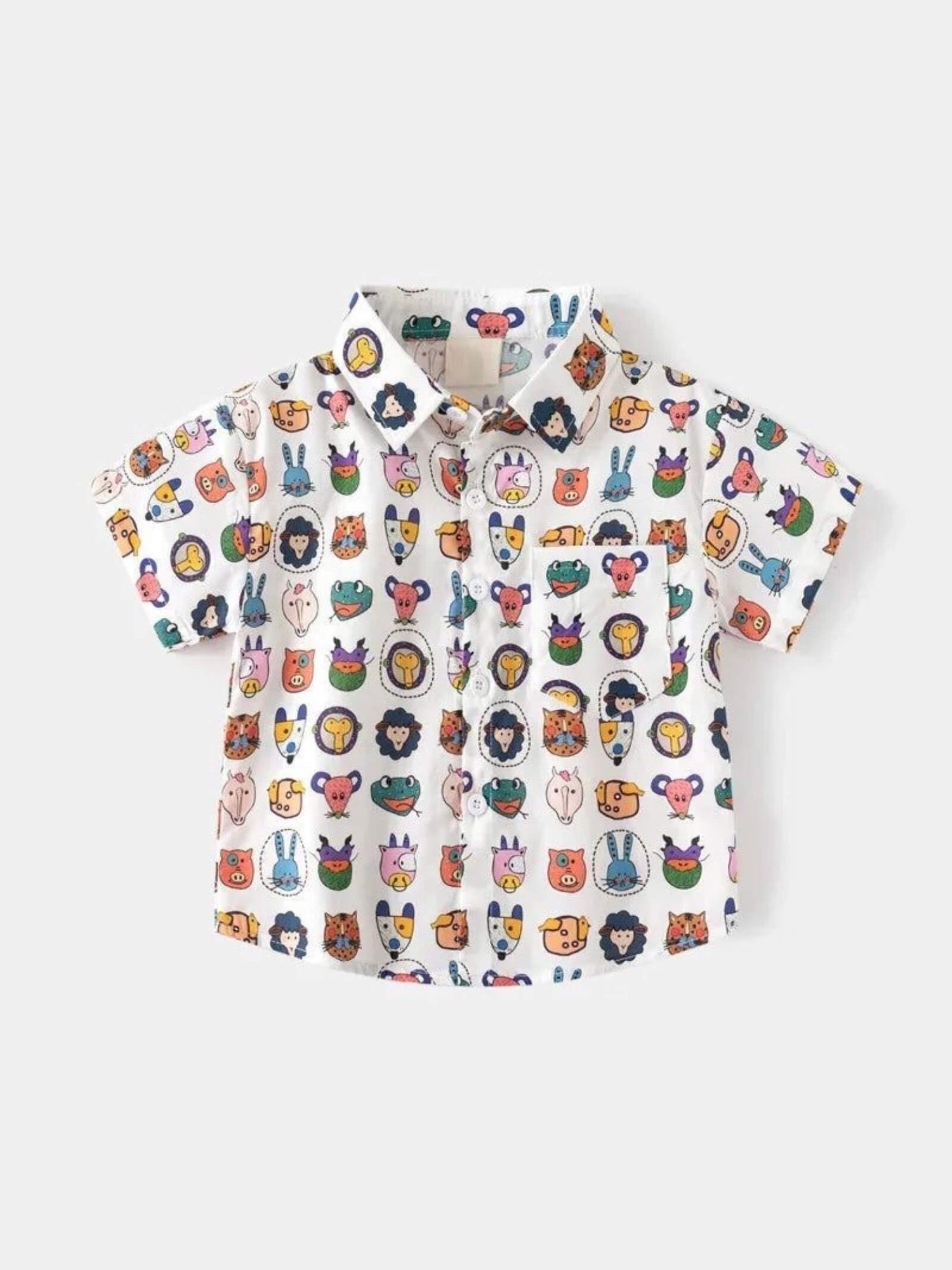 Kids "Party Animal" Illustrated Multi - Color Print Short Sleeve Shirt Legacy Boutiques Legacy Boutiques