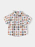 Kids "Party Animal" Illustrated Multi - Color Print Short Sleeve Shirt Legacy Boutiques Legacy Boutiques