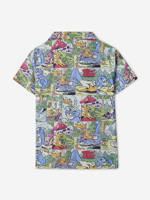 Kids Tom and Jerry Comic Strip Print Short Sleeve Storyboard Shirt Legacy Boutiques Legacy Boutiques