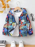 Kids zipper hooded graffiti style print Legacy Boutiques Legacy Boutiques
