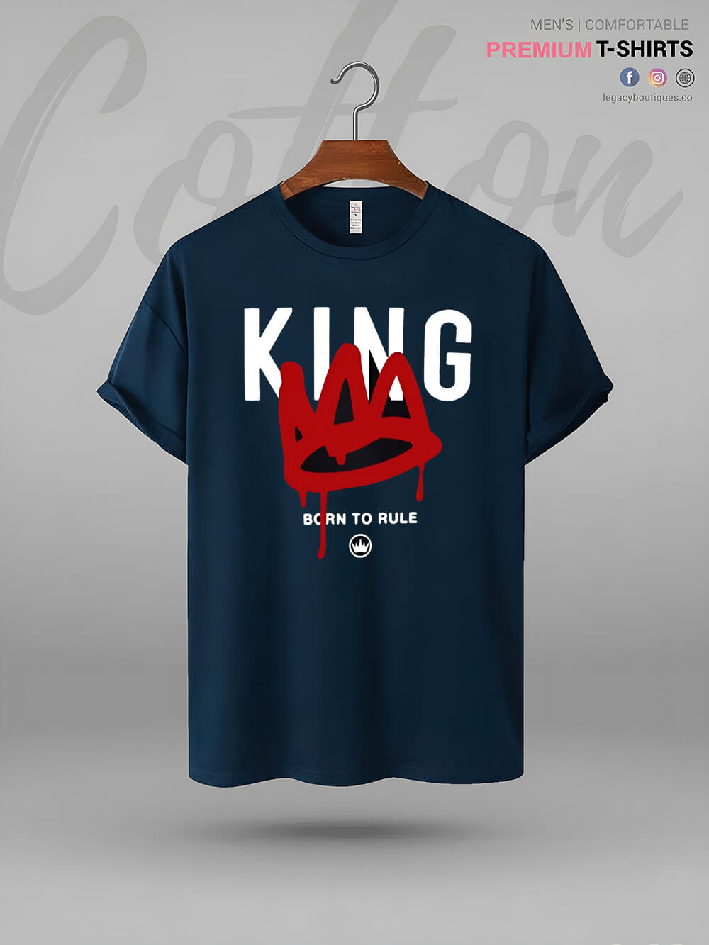 King Born To Rule Great Quality Mens Tshirt In Lowest Price In Dhaka Legacy Boutiques Legacy Boutiques
