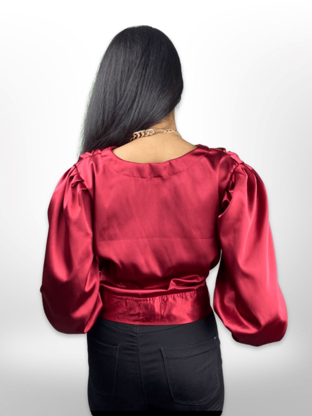 Ladies Crop Top Shirt Maroon Legacy Boutiques Legacy Boutiques