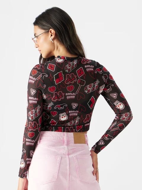 Ladies Mesh Top DC Comics Harley Quinn Printed Legacy Boutiques Legacy Boutiques