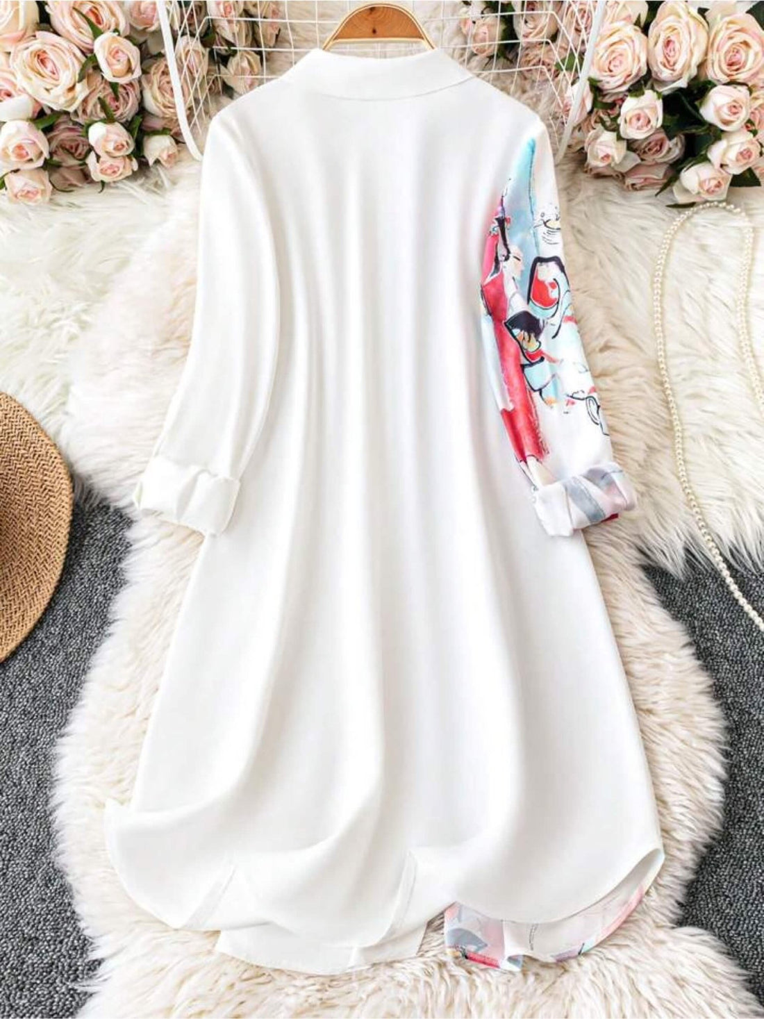 Ladies Shirt Dress Cartoon Graphic Printed Legacy Boutiques Legacy Boutiques