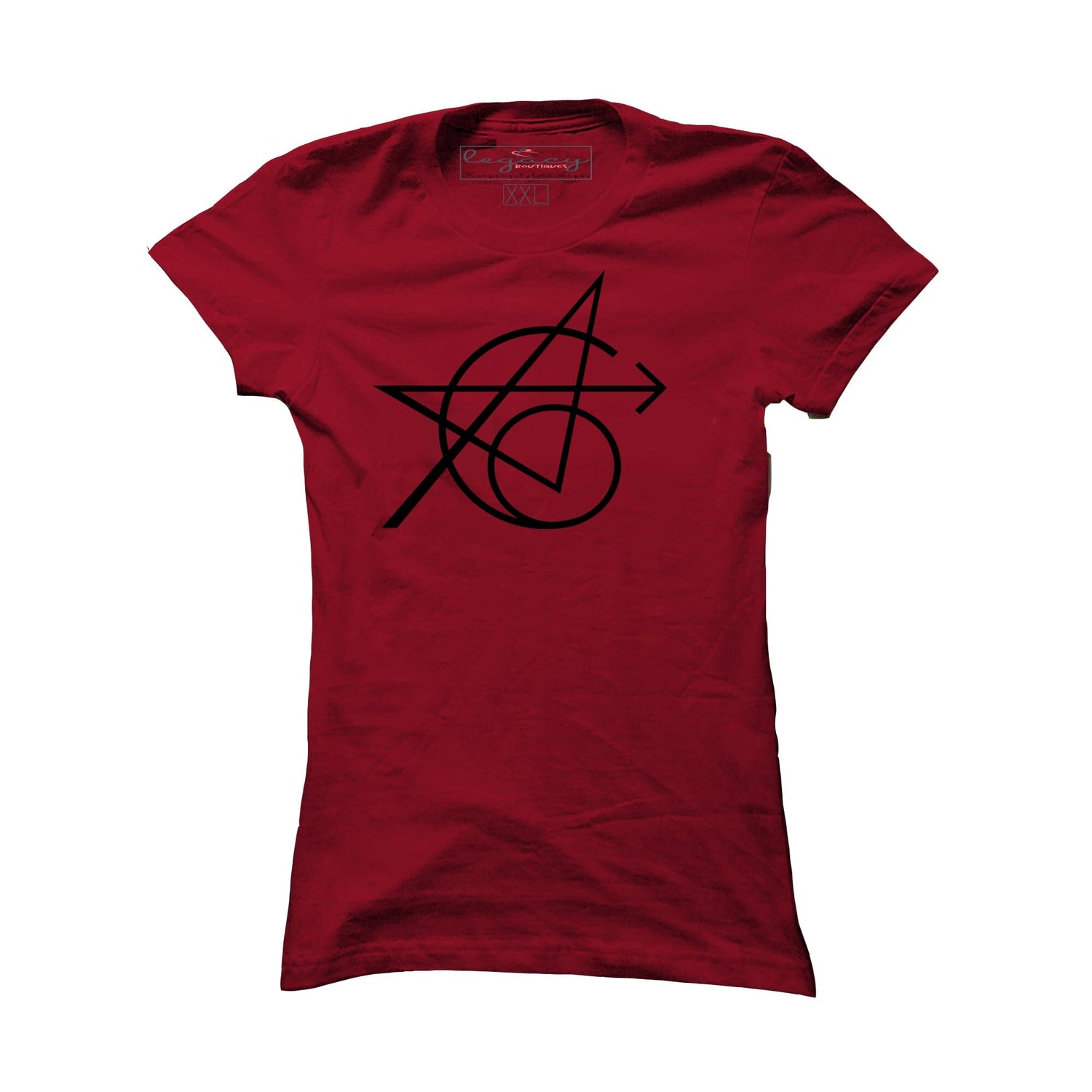 Ladies Short Sleeve cotton T-Shirt Maroon Legacy Boutiques Legacy Boutiques