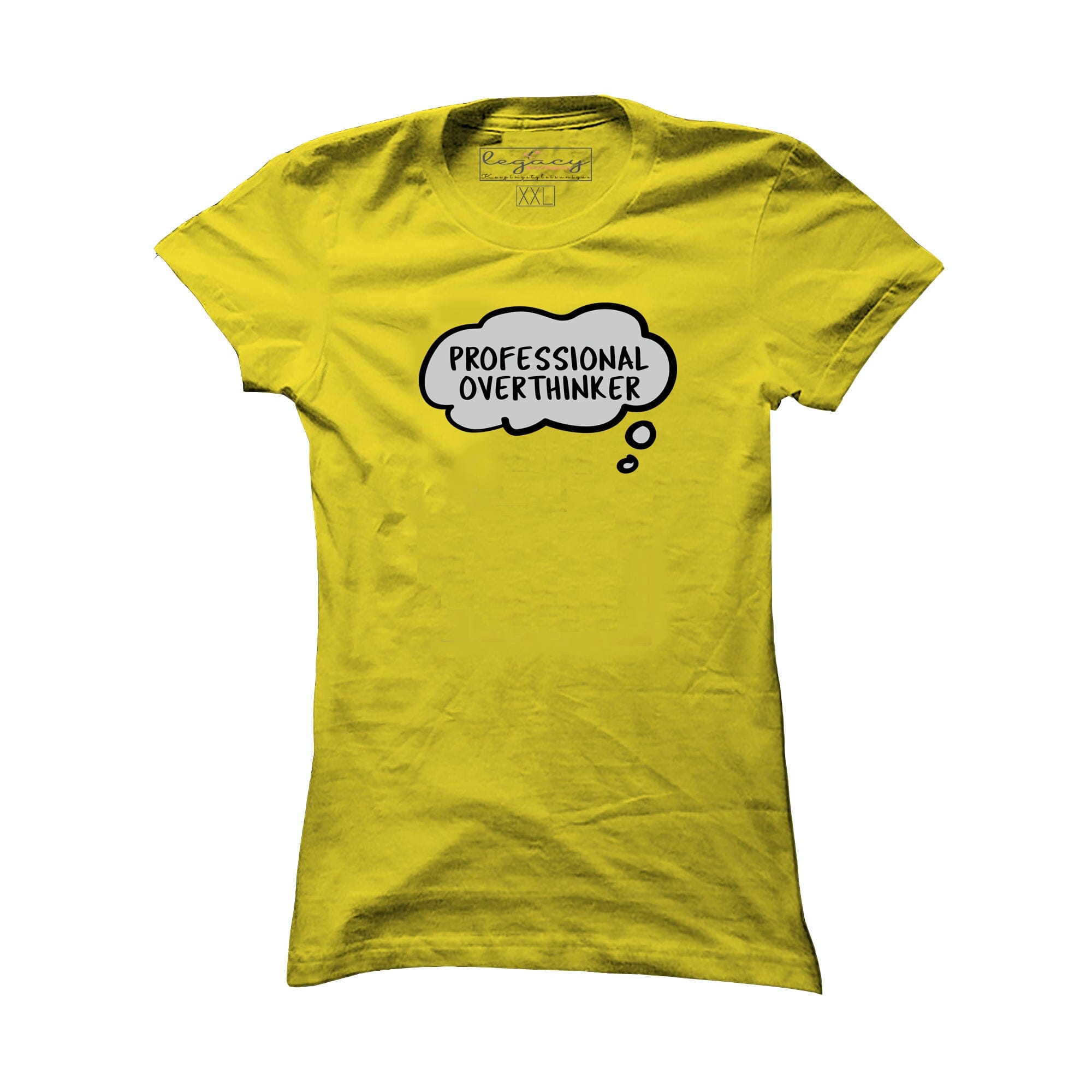 Ladies Short Sleeve cotton T-Shirt Yellow Legacy Boutiques Legacy Boutiques