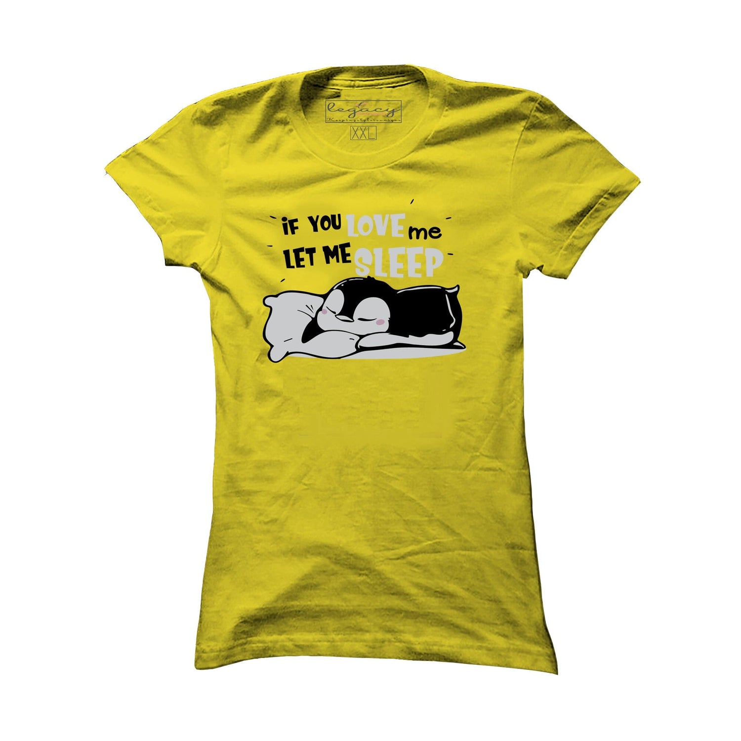 Ladies Short Sleeve cotton T-Shirt Yellow Legacy Boutiques Legacy Boutiques