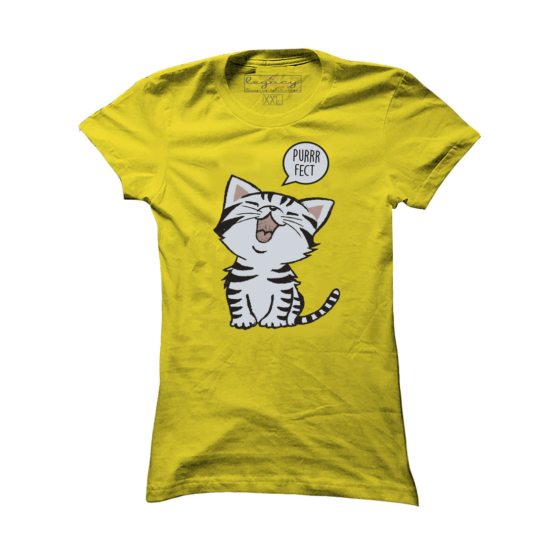 Ladies Short Sleeve cotton T-Shirt Yellow Legacy Boutiques Legacy Boutiques
