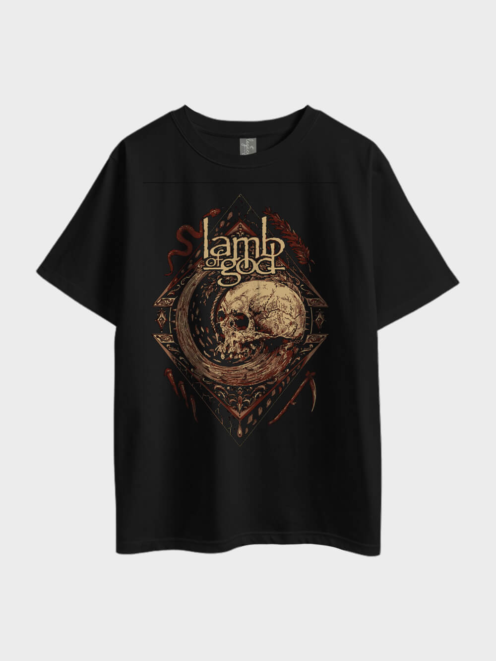 Lamb Of God Printed Oversized Heavy Metal Men&