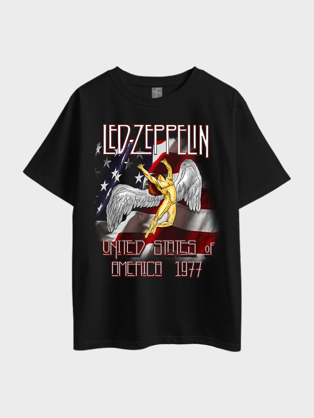 Led Zeppelin USA 1977 Rock Metal Oversized Mens High Quality In Lowest Price Tee Only At Legacy Boutiques Bangladesh Legacy Boutiques Legacy Boutiques